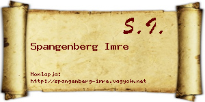 Spangenberg Imre névjegykártya